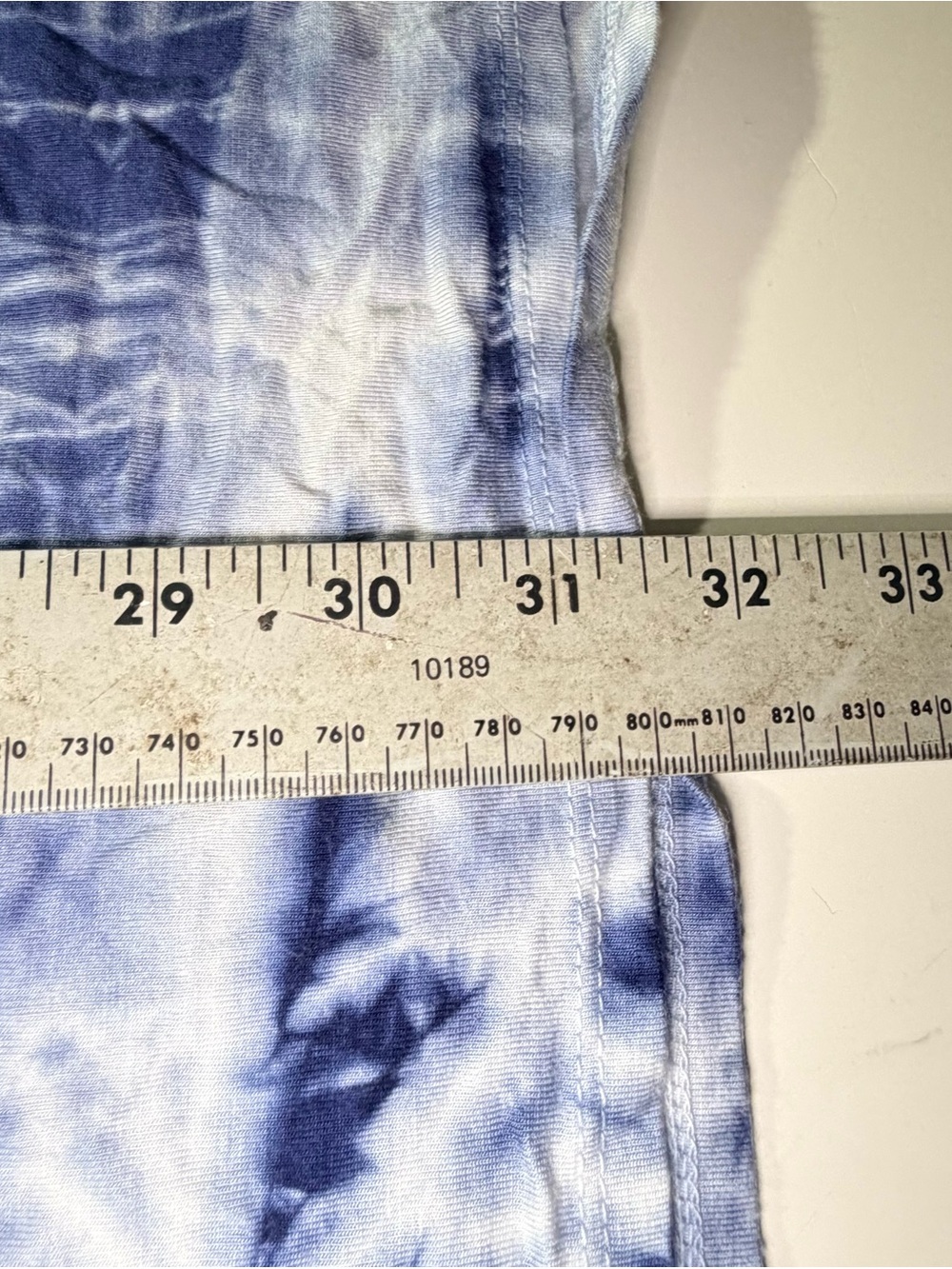 Sunday Navy and White Tie-Dye Cold-Shoulder Tunic - Picture 4 of 8